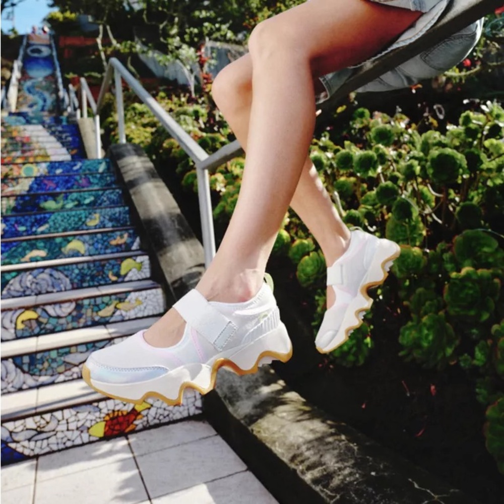 Sorel Kinetic Impact II Mary Jane Strap Sneaker in Sea Salt